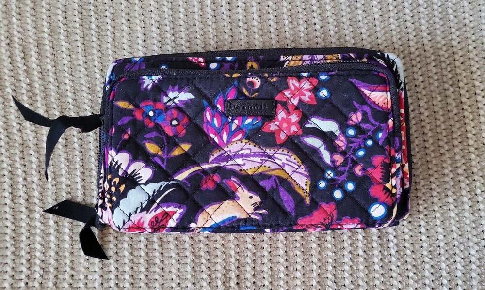 Vera Bradley Midnight Wildflowers All-in-One Crossbody Wallet
